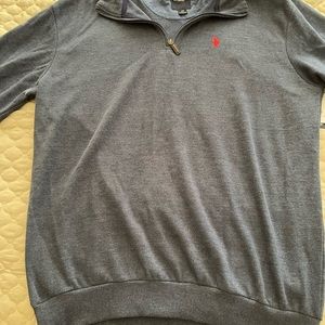LT Big and Tall Long Sleeve Pullover. NWT Grey/Blue